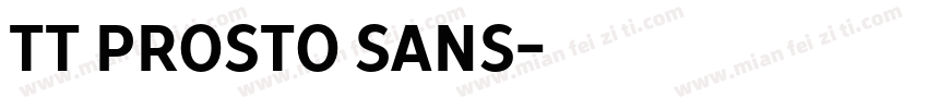 TT Prosto sans字体转换